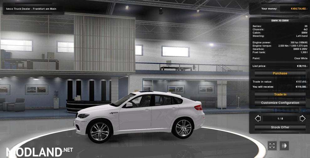 BMW X6M + Trailer v 2.0 reworked mod for ETS 2