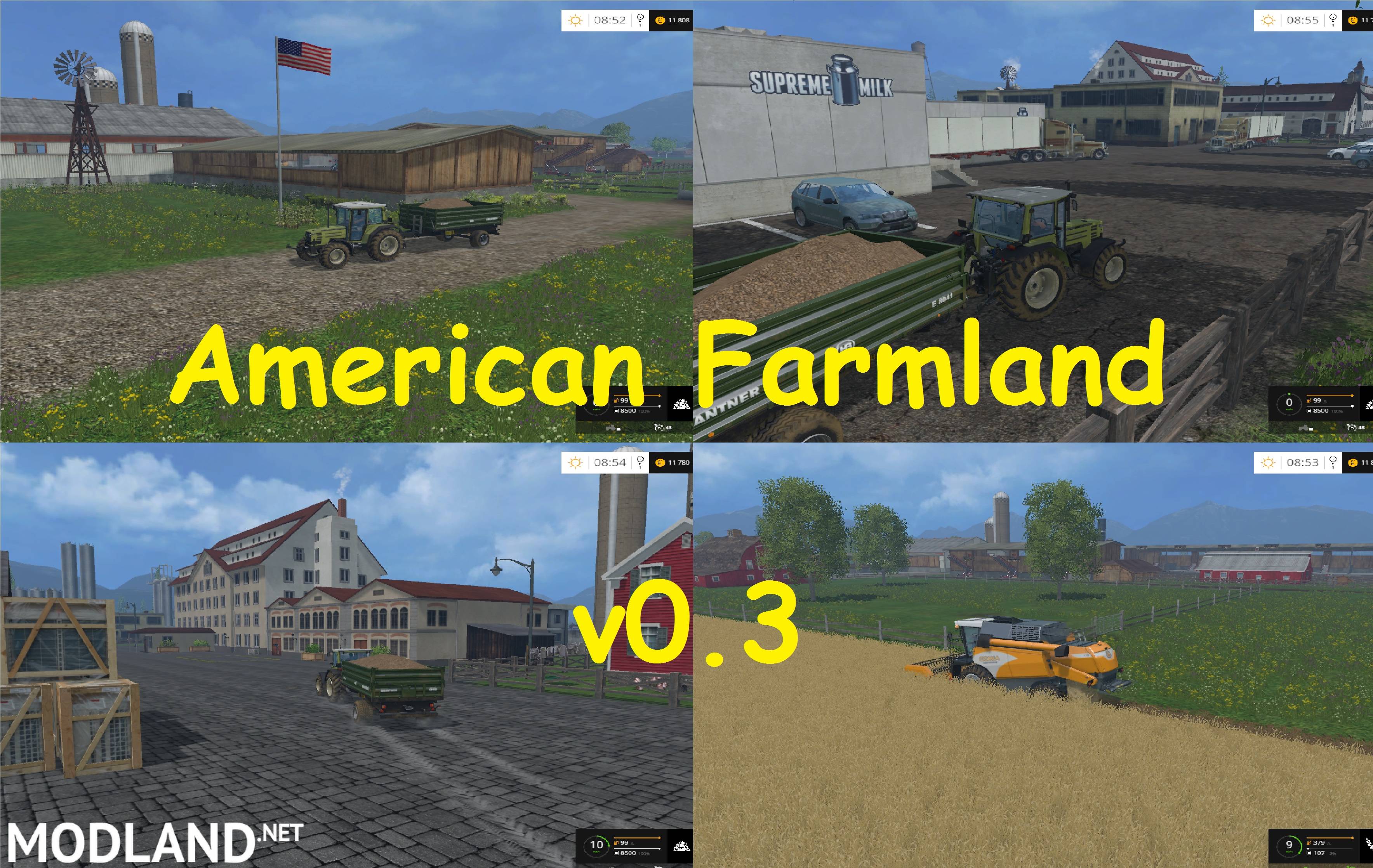American Farmland v 0.3 mod for Farming Simulator 2015 / 15  FS, LS 