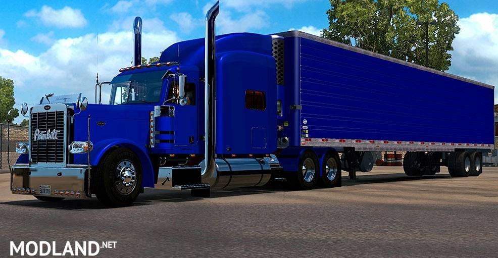 New Long Animation Blue Reefer Trailer  mod for American 