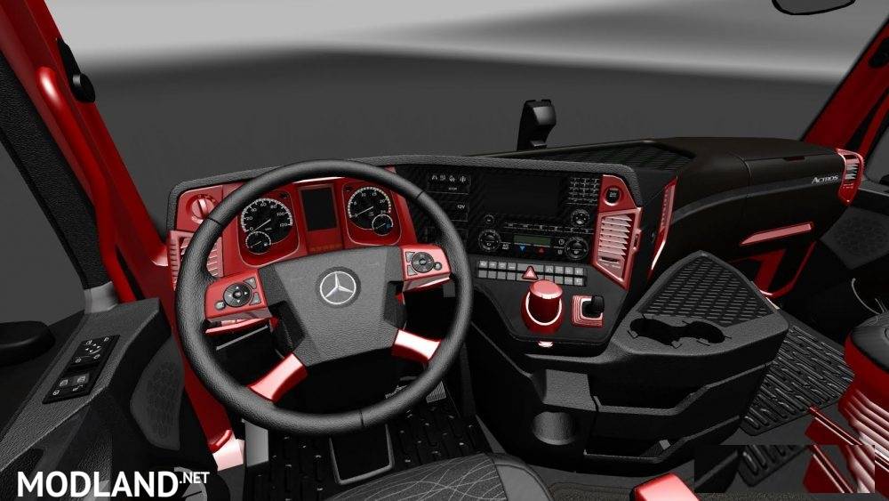 Mercedes Mp4 Red Black Interior Mod For Ets 2