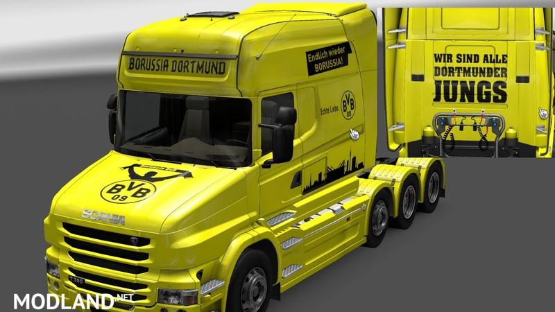 Scania T Longliner Borussia Dortmund Skin v 1.1.1 mod for ...