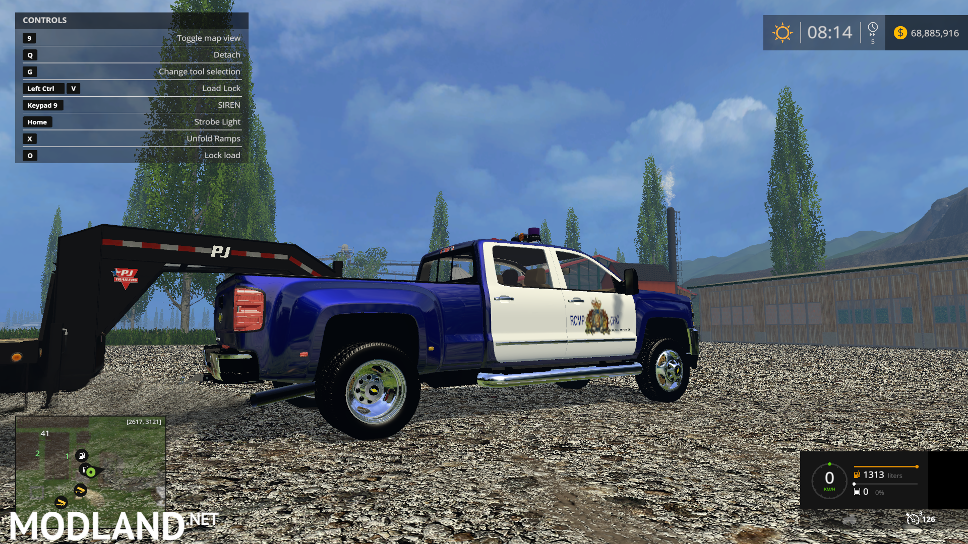 Chevy Silverado RCMP Police Truck mod for Farming Simulator 2015 / 15